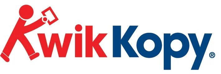The logo of Wik Kopy featuring a stylized red figure holding a printing plate and the company name in red and blue text.