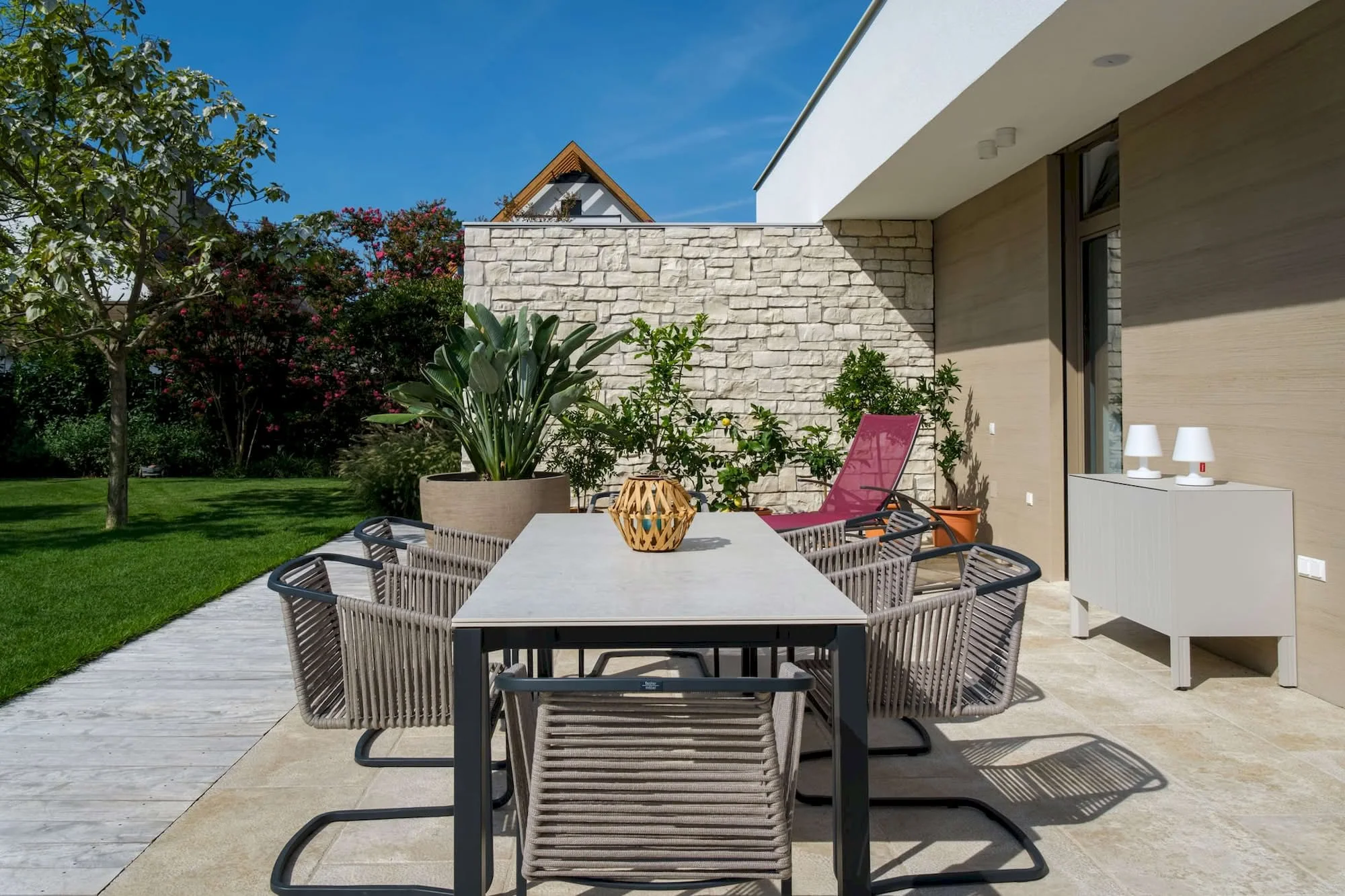 Kanfanar Wandverblender auf Terrasse