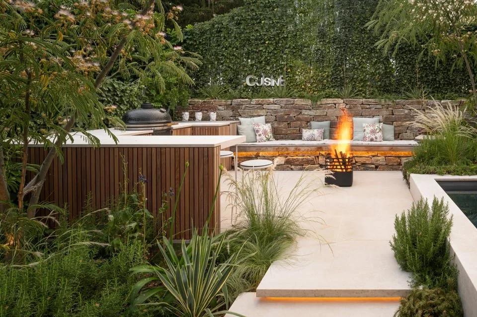 Kalkstein Kanfanar im Aussenbereich.