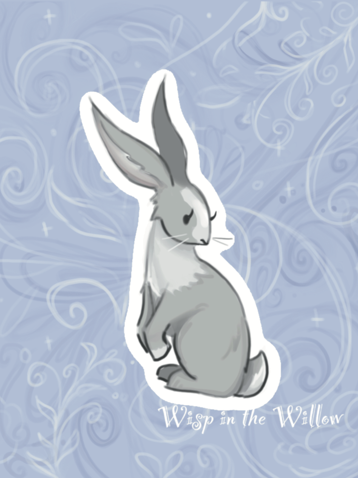 Grey Dutch Bunny Sticker