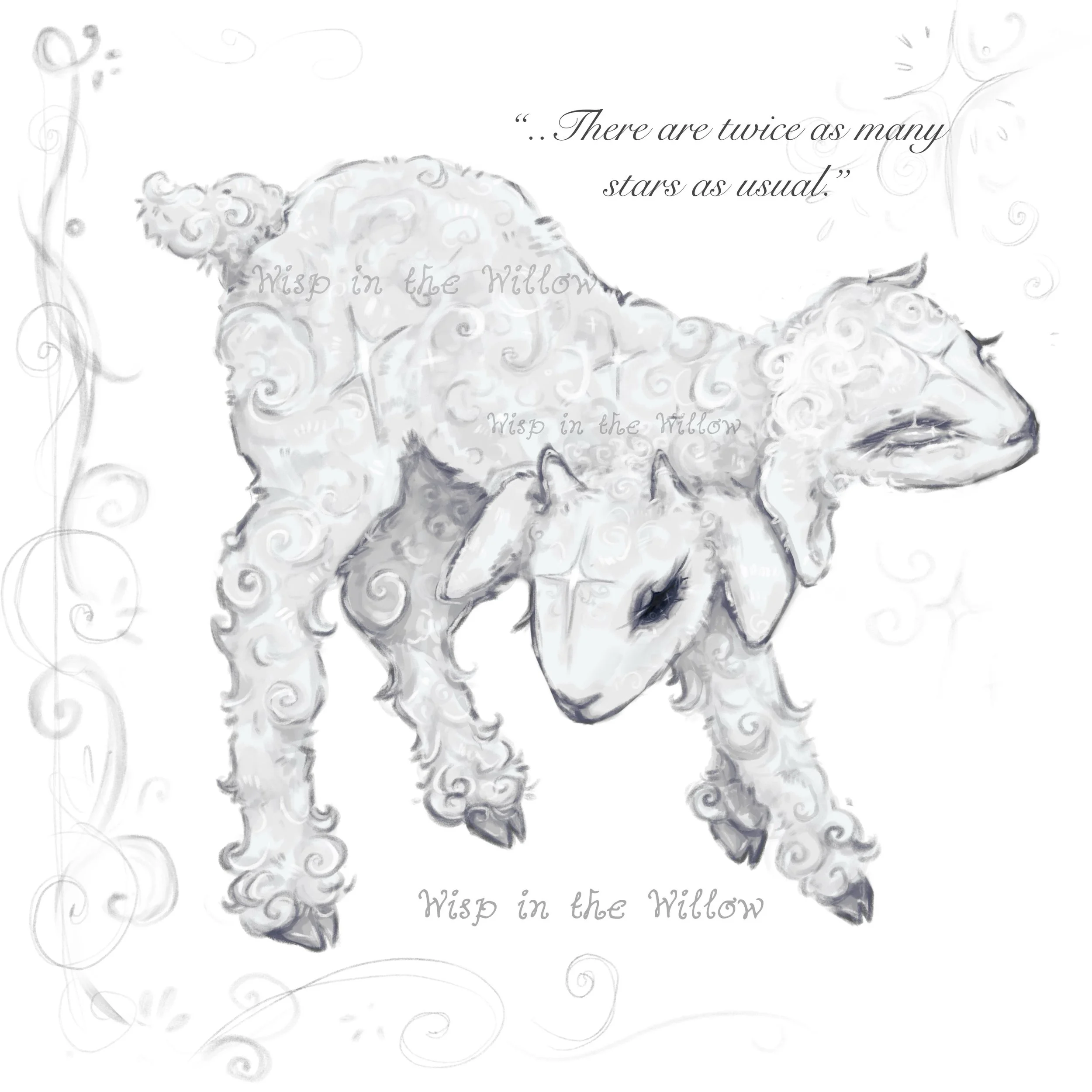 my re-worked star dust lamb design!! i love her sm 🩶

join my email list to know when pre orders open!! (on my website) the old design is no longer available 💠

#whimsical #dreamy #poem #lamb #fantasyart