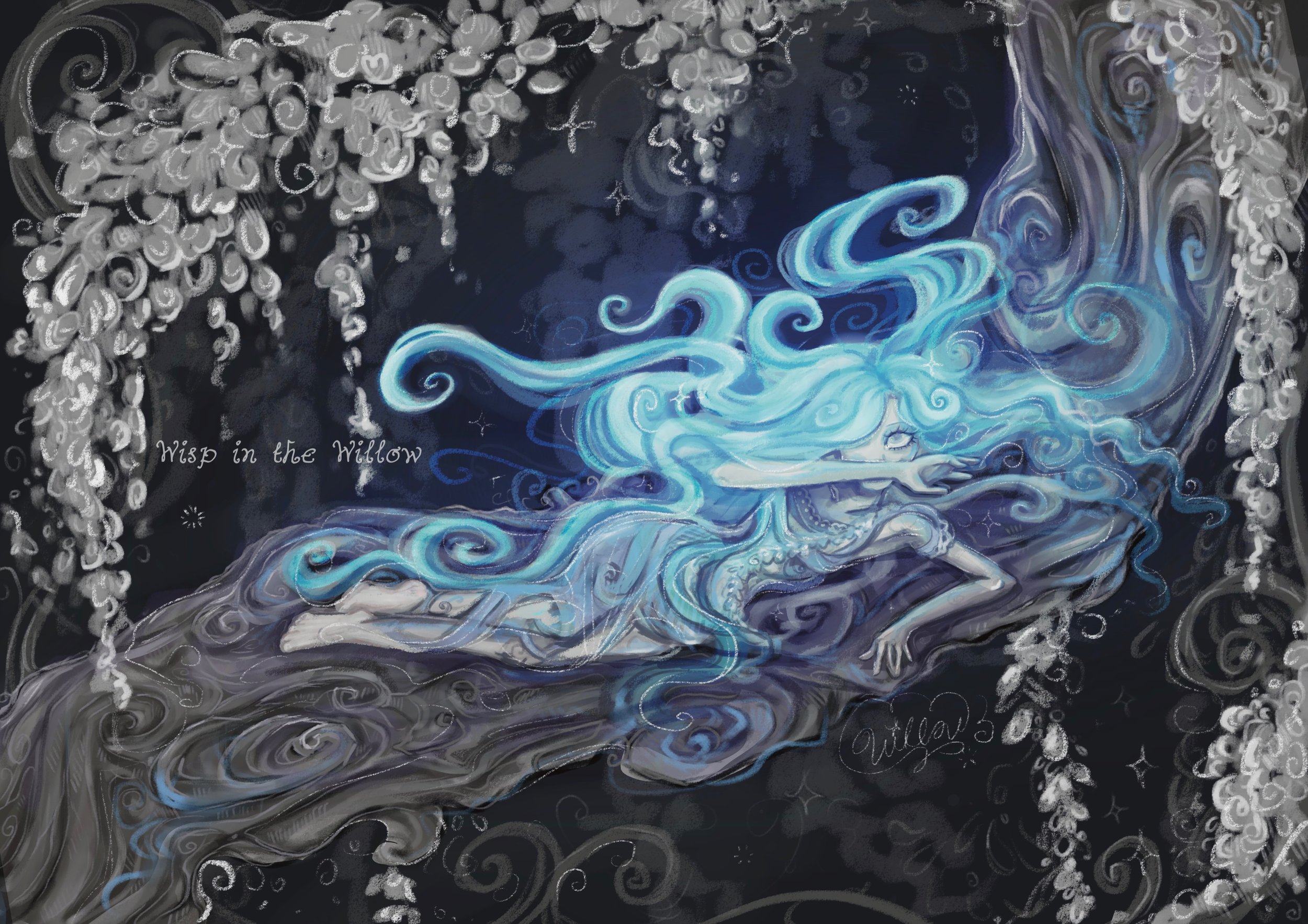 my wisp ready to lead you further and further into a world that may keep you there, a place you will never wake up from ..

#digitalart #fantasy #whimsical #dream #writing
