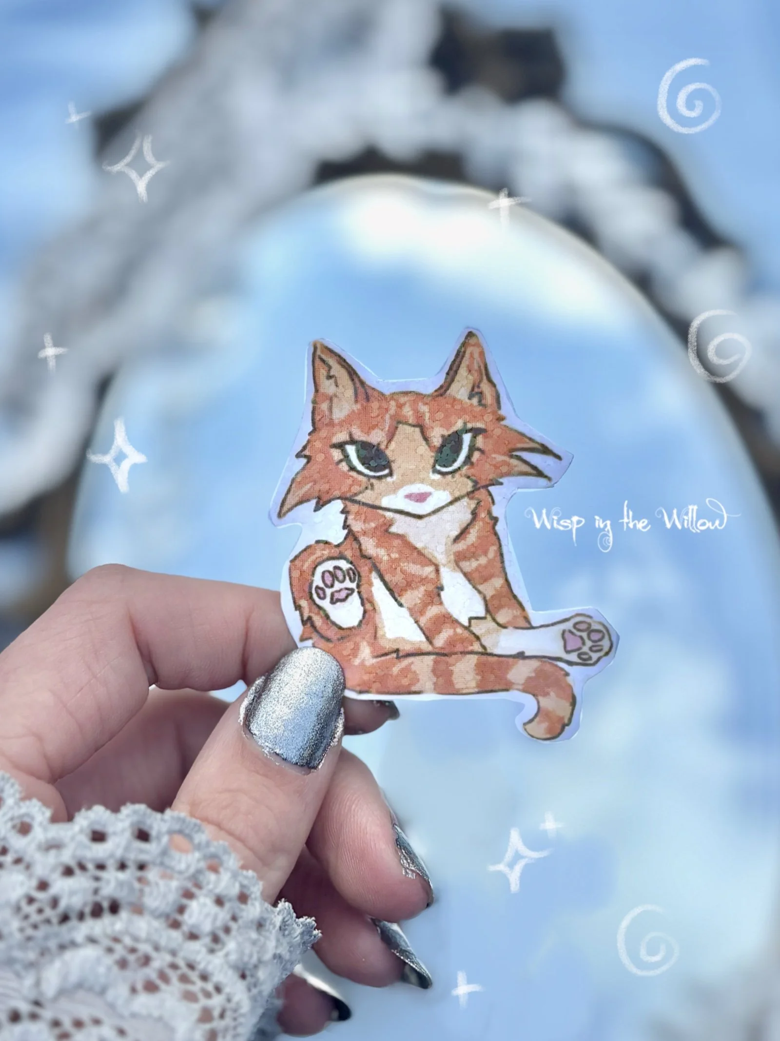 Ginger Kitty - Holo Sticker