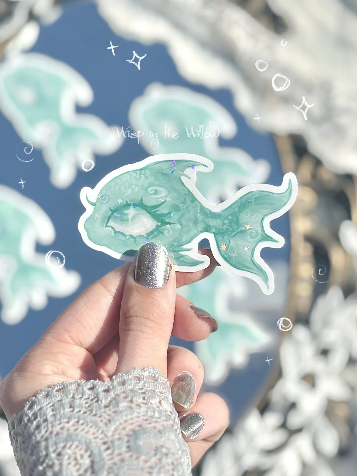 Fish - Holographic Die Cut Sticker