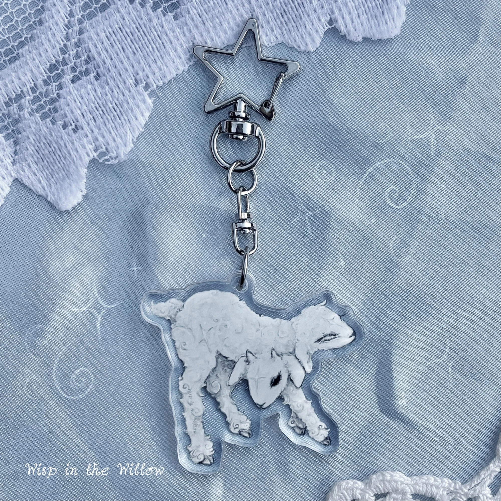 Star-Dust Lambs Keychain