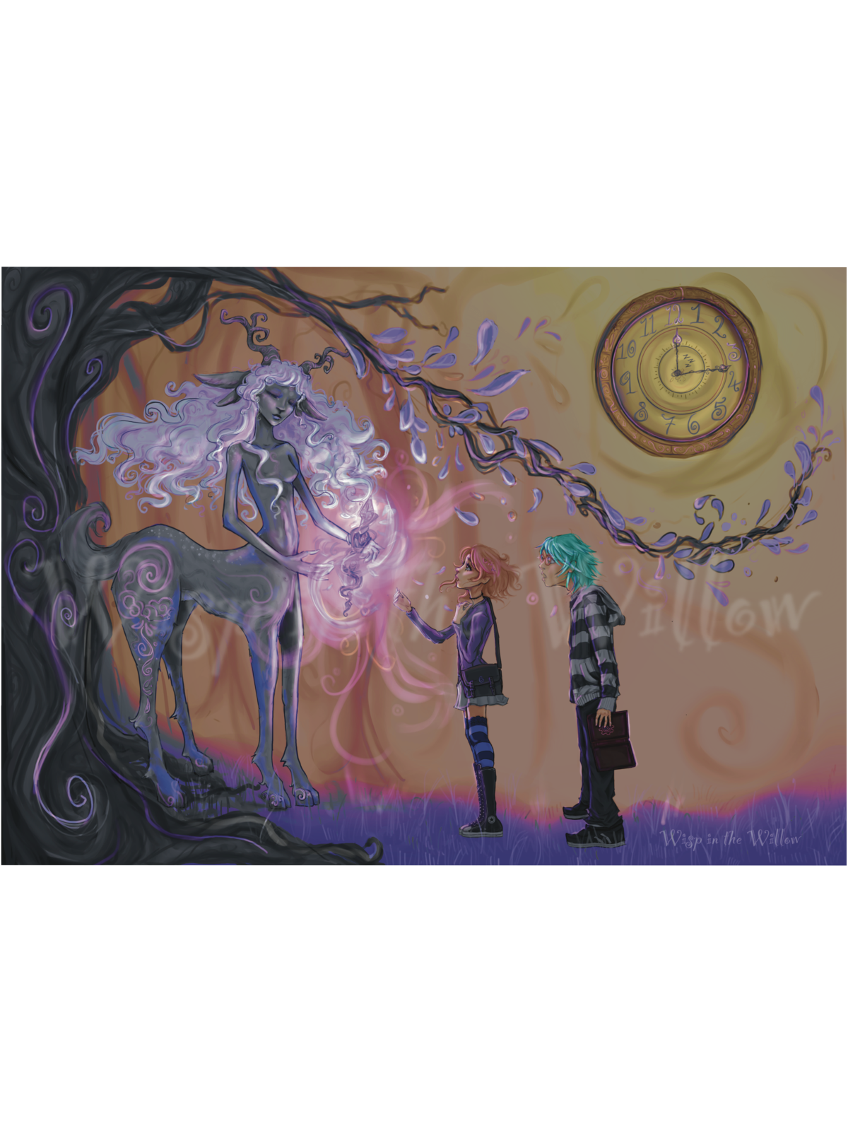 Wisp-teria Glow - A5 Art Print