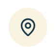 Map pin icon inside a circular background