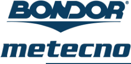 Logo featuring the words 'BOMDOR' and 'metecno' in blue text.