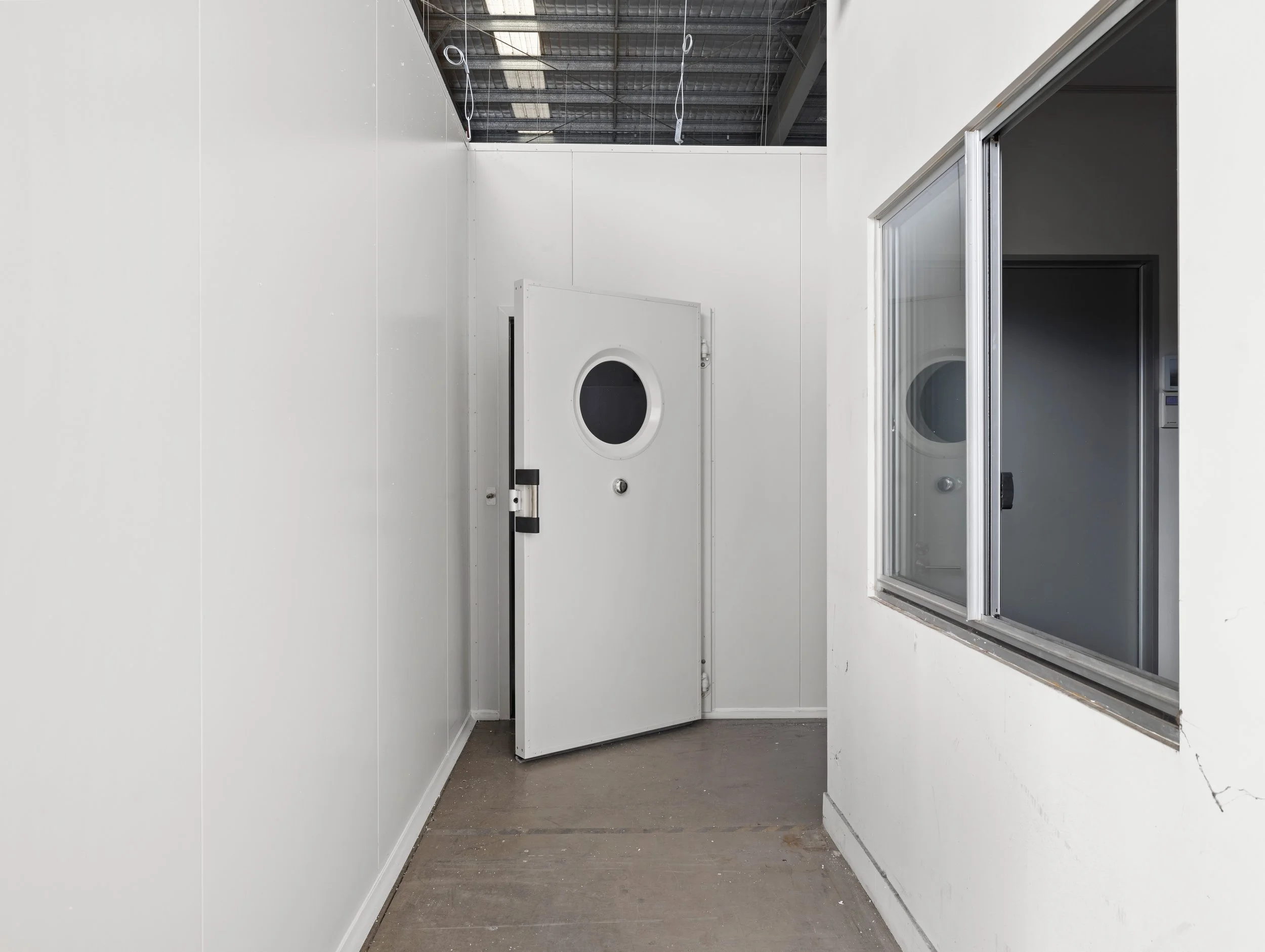 Brisbane City Cold Room Installed by WYPI Building & Service at Brubecks Boutique Foods side access door to the cold room