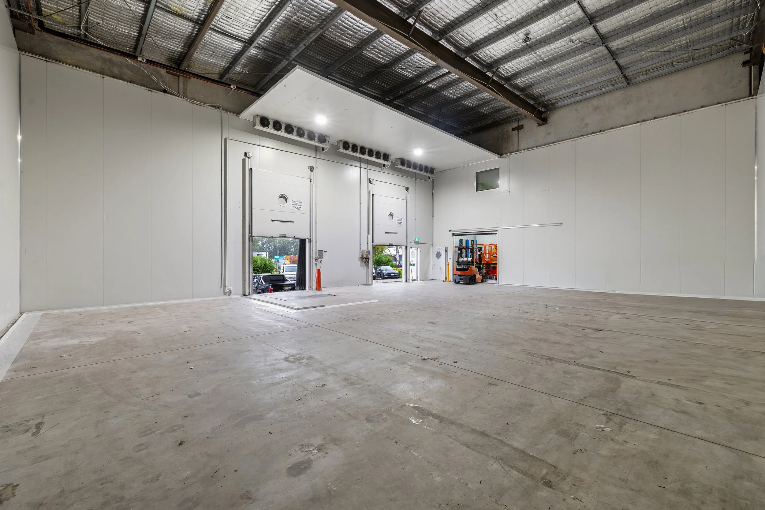 Brisbane City, Cold Room Installed by WYPI Building & Service at The Snack Food before all panels went up back angle off cold room