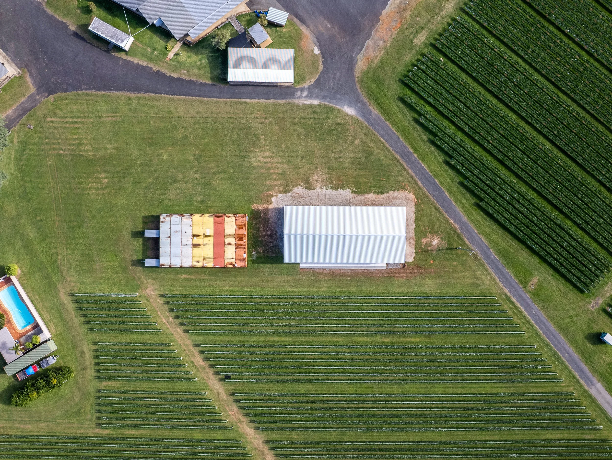 WYPI Building & Services_ TSL Family Farms_ Drone Image Overhead Shot Off Shed