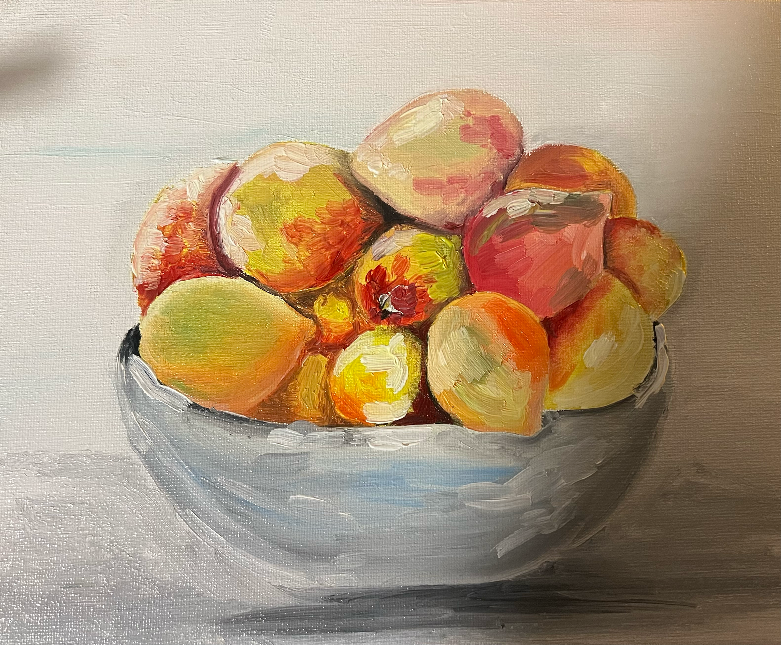 "The Dog Ate My Peaches" | 10" x 6" | Oil on Canvas | $400