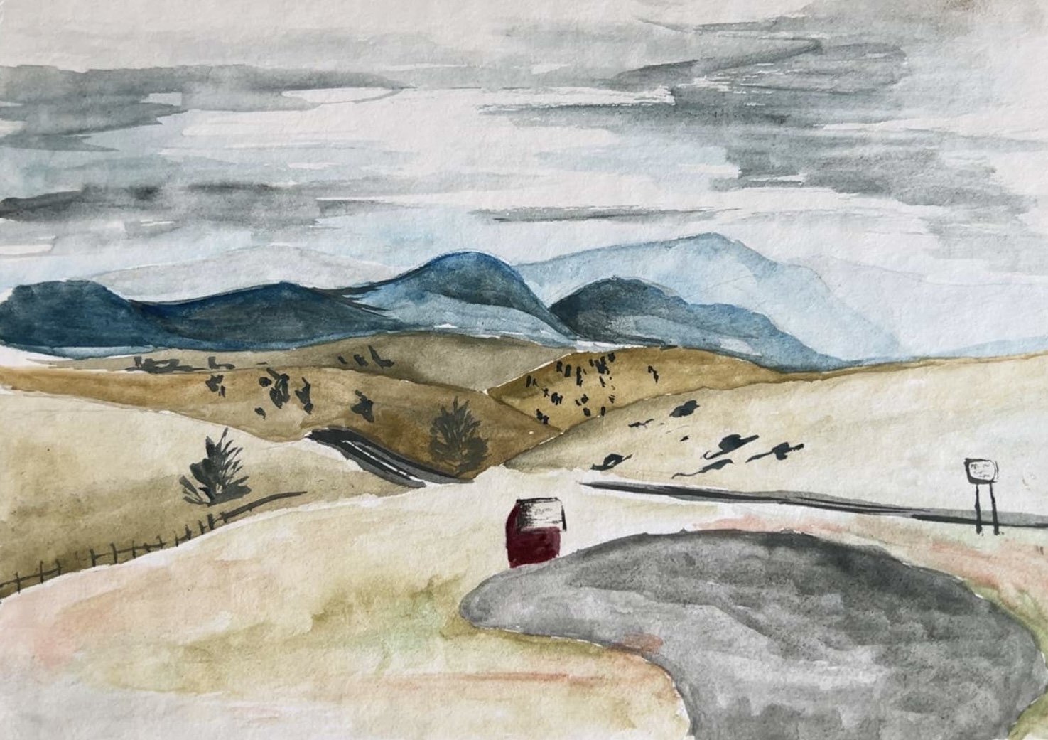 "Southern Cloud Lookout" | 5.8" x 8.2" | Watercolour on Paper | Not For Sale