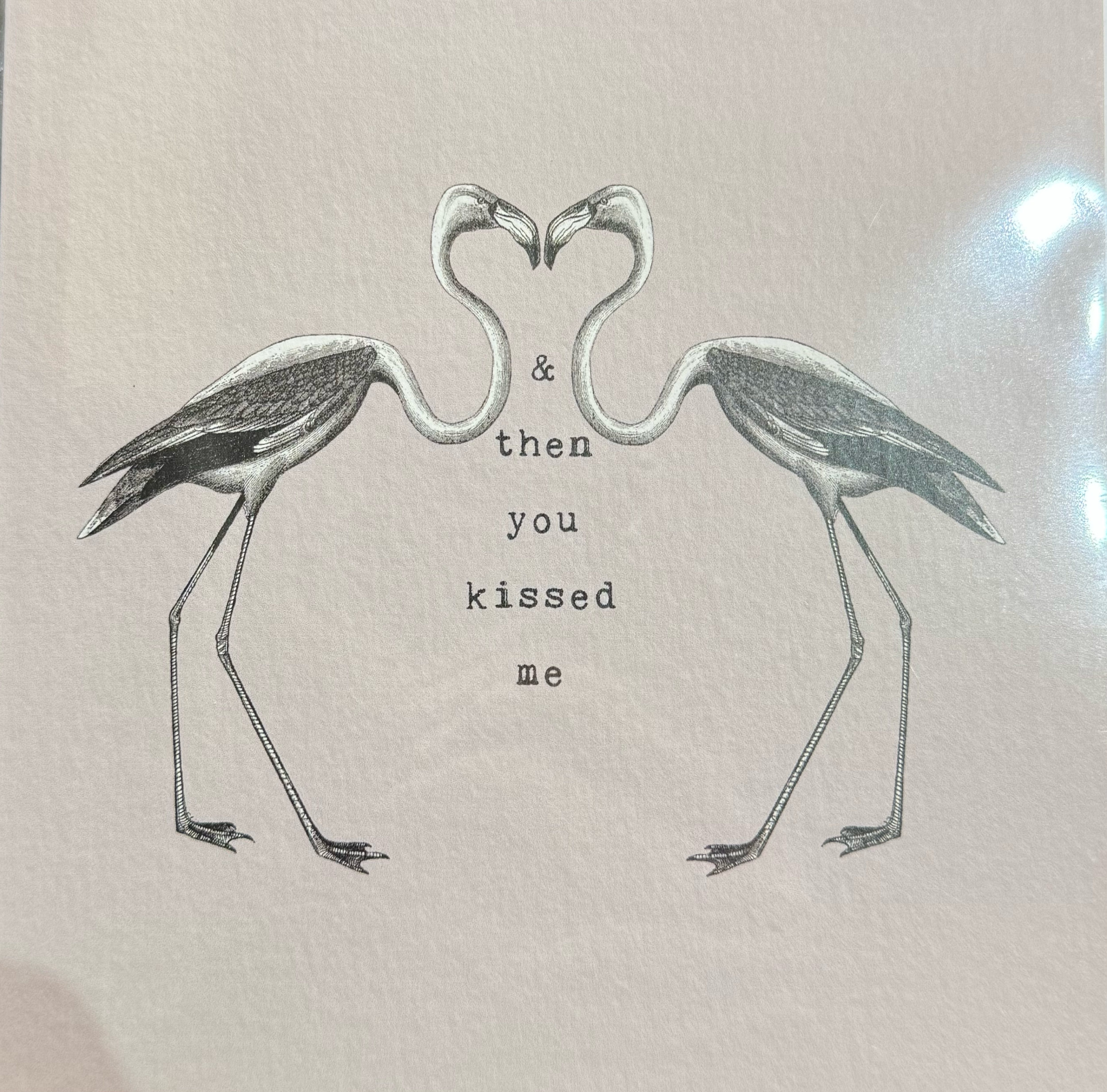 Flamingo Kiss Card