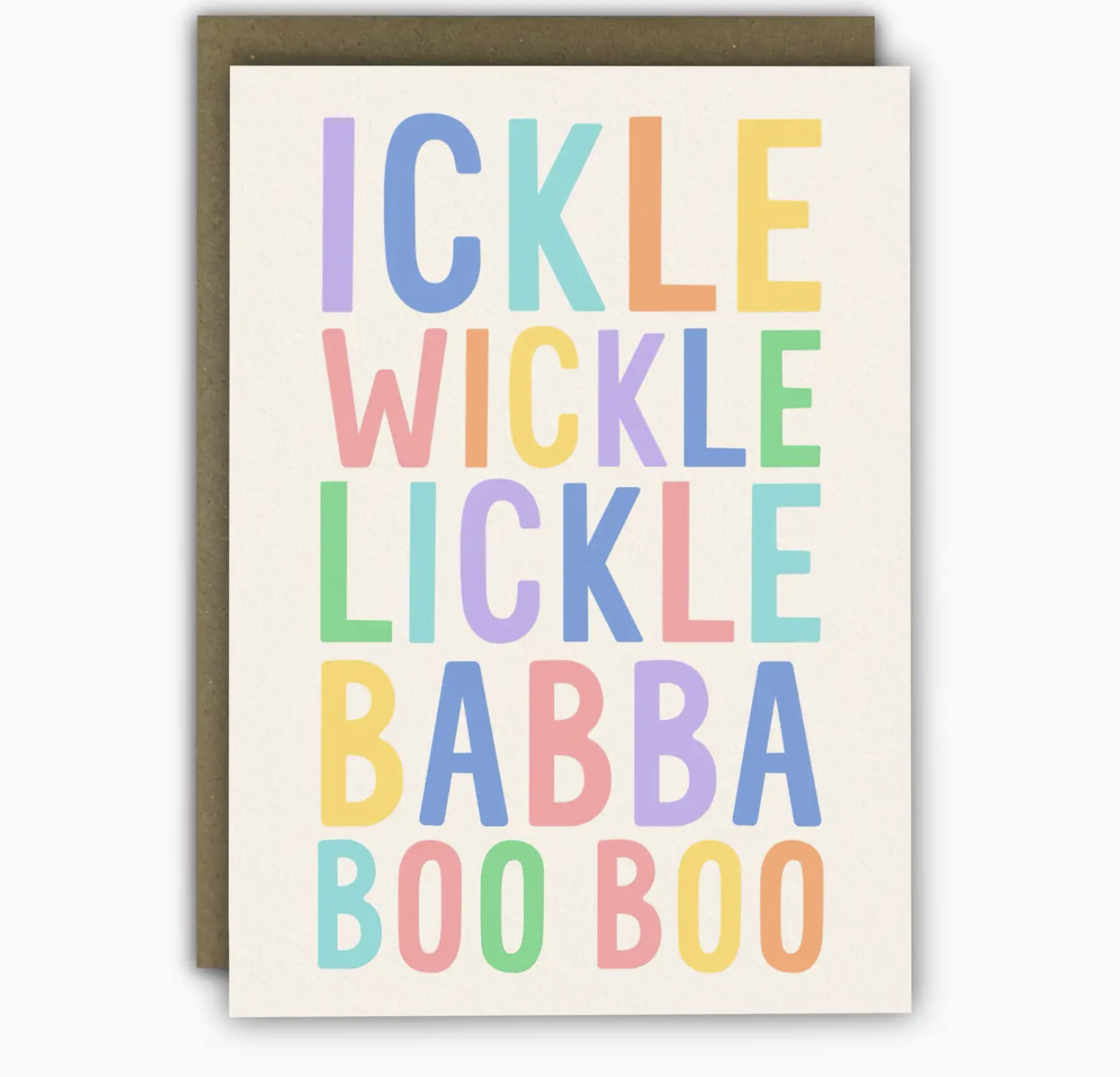 Funny New Baby Card - A6 - Ickle Wickle Baby Talk