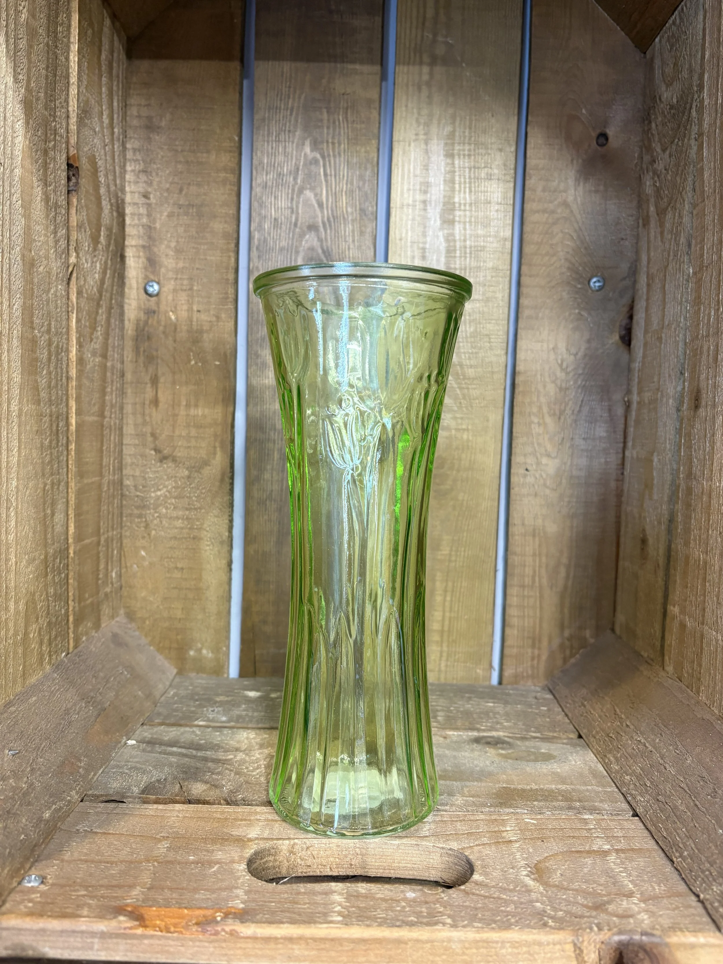 Green Flute Vase