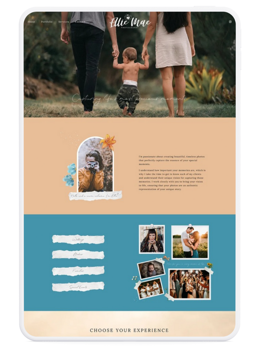 Photographer Website Design &amp; Brand Design in Bend, Oregon