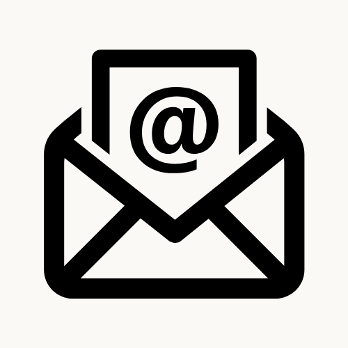 An icon of an open envelope with a computer monitor inside displaying an email symbol (@).