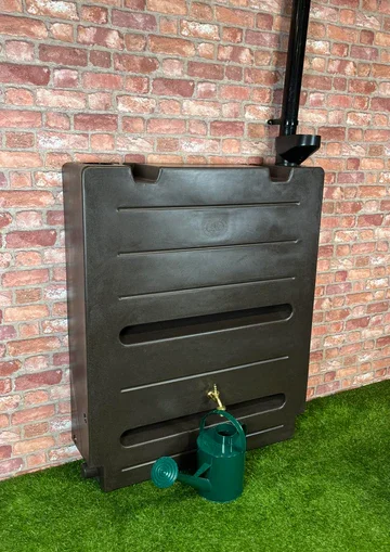 250 litre Classic Slim Wall Water Butt - INSTALLED at Ground Level.