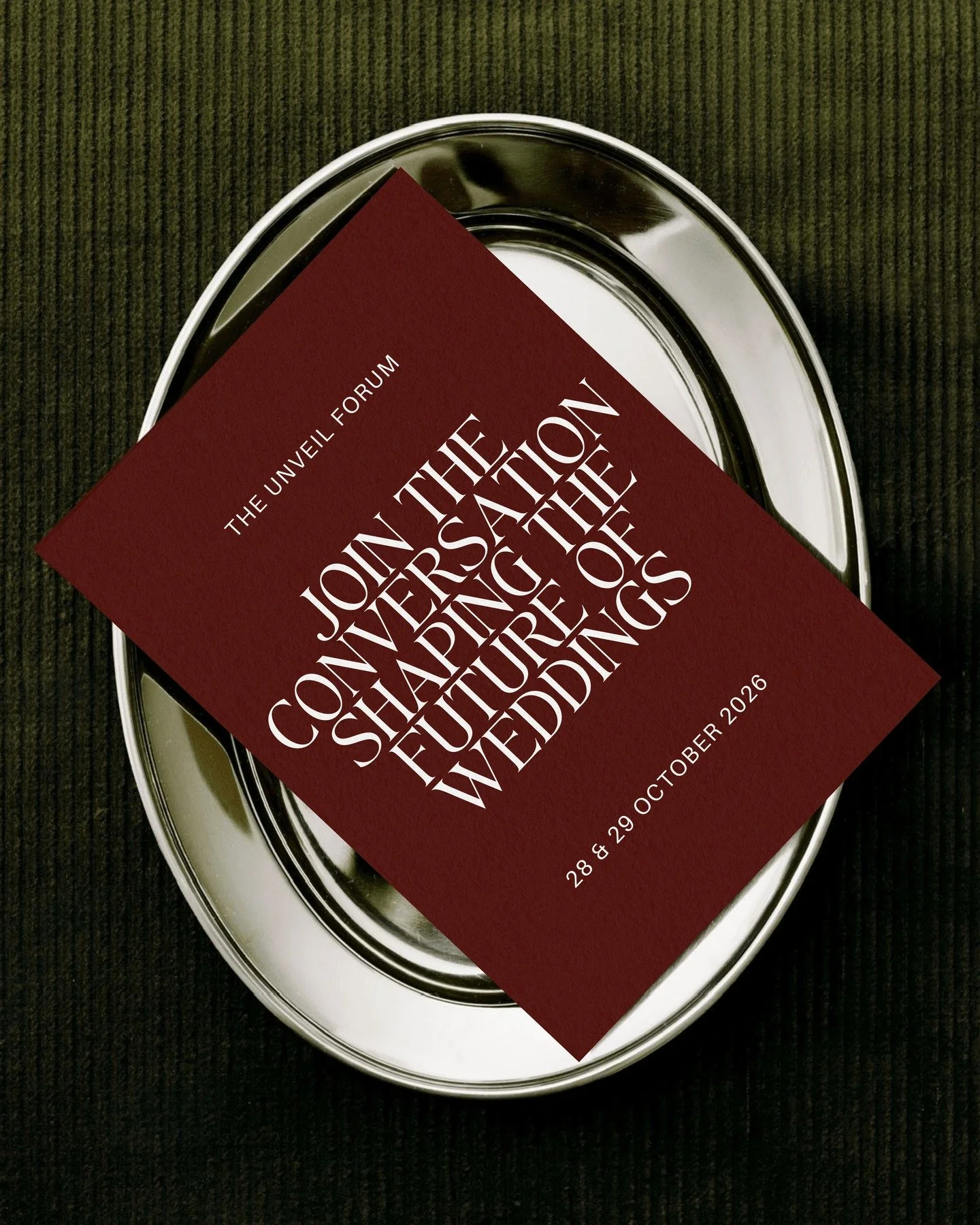 The wedding industry is evolving&hellip;
but the luxury and destination space? It&rsquo;s moving faster.

The question is: are you in the rooms where that evolution is actually happening?

The Unveil Forum isn&rsquo;t for everyone.
It&rsquo;s for ven