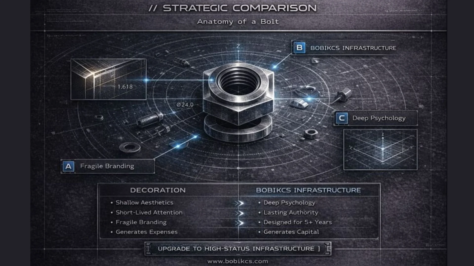 BOBIKCS Comparative Anatomy: Infrastructure vs Shallow Aesthetics.