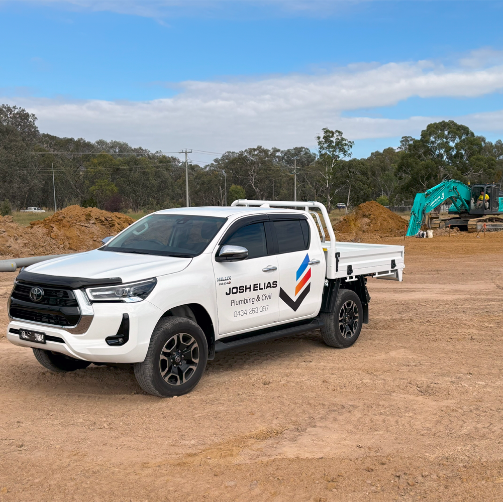 Josh Elias truck at the site