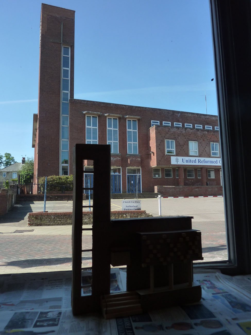 Presepe (element in progress), cardboard,  found objects, 30 x 30 x 10cm