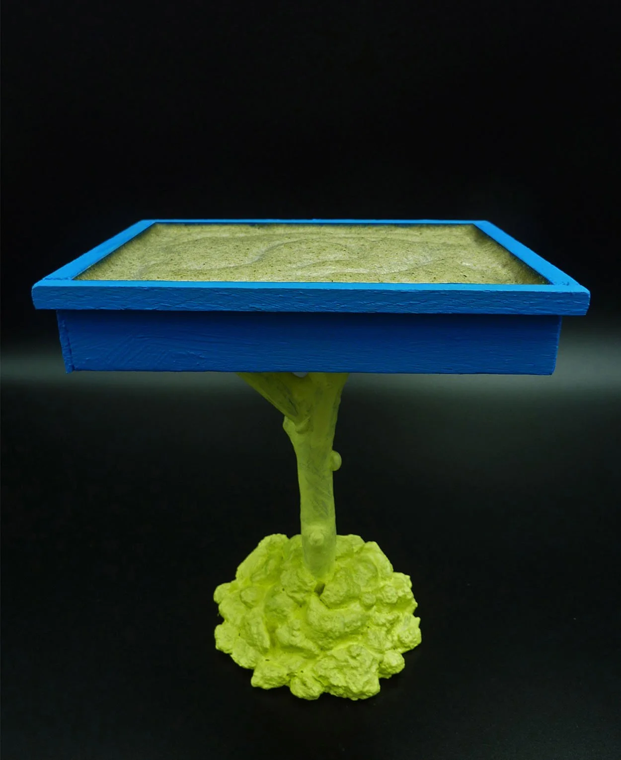 Tilth III, wood, sand, gravel, found objects, 15 x 15 x 15cm