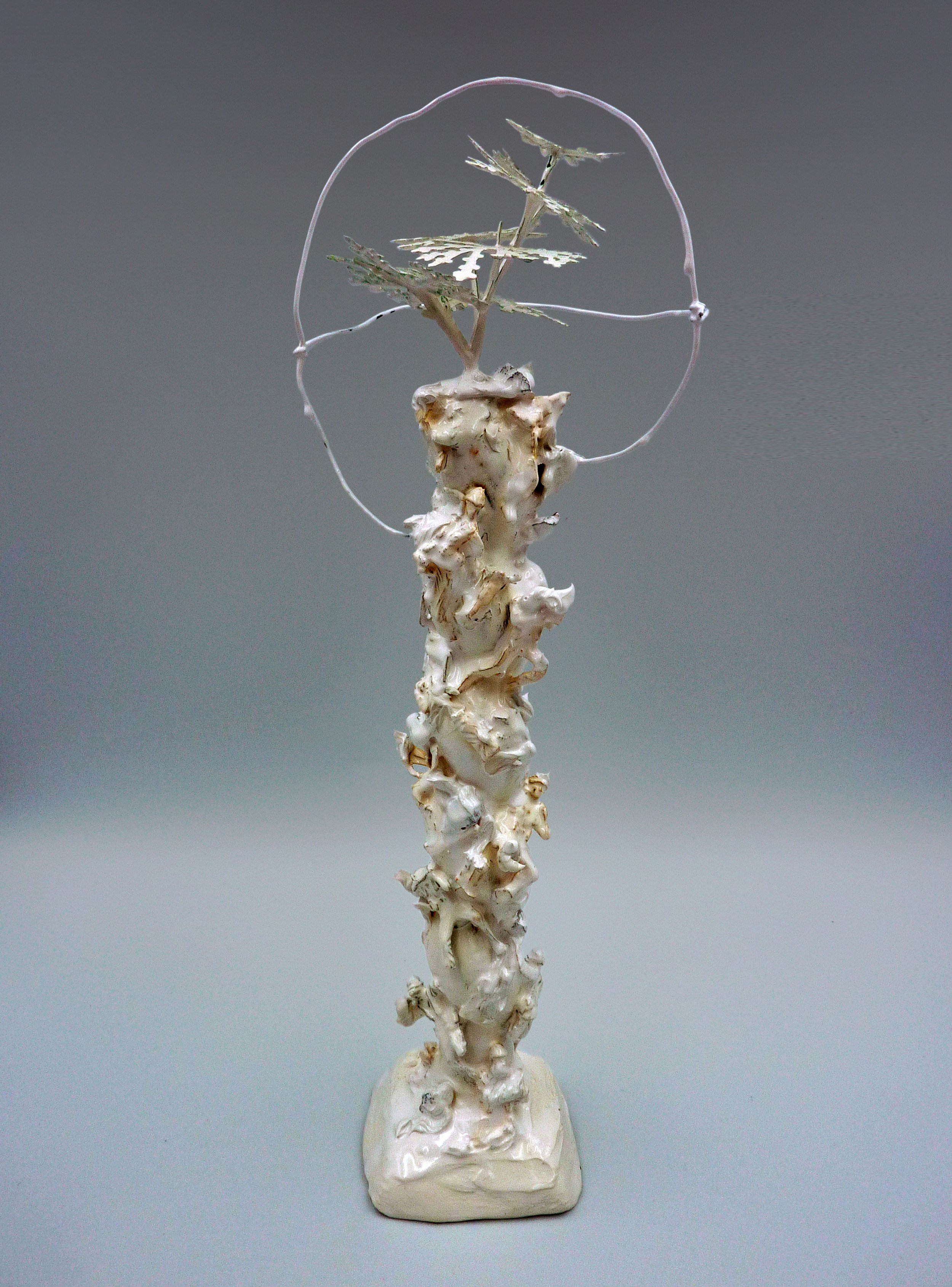 New Work XIII, plastic, wood, wire, found objects, 35 x 10 x 10cm