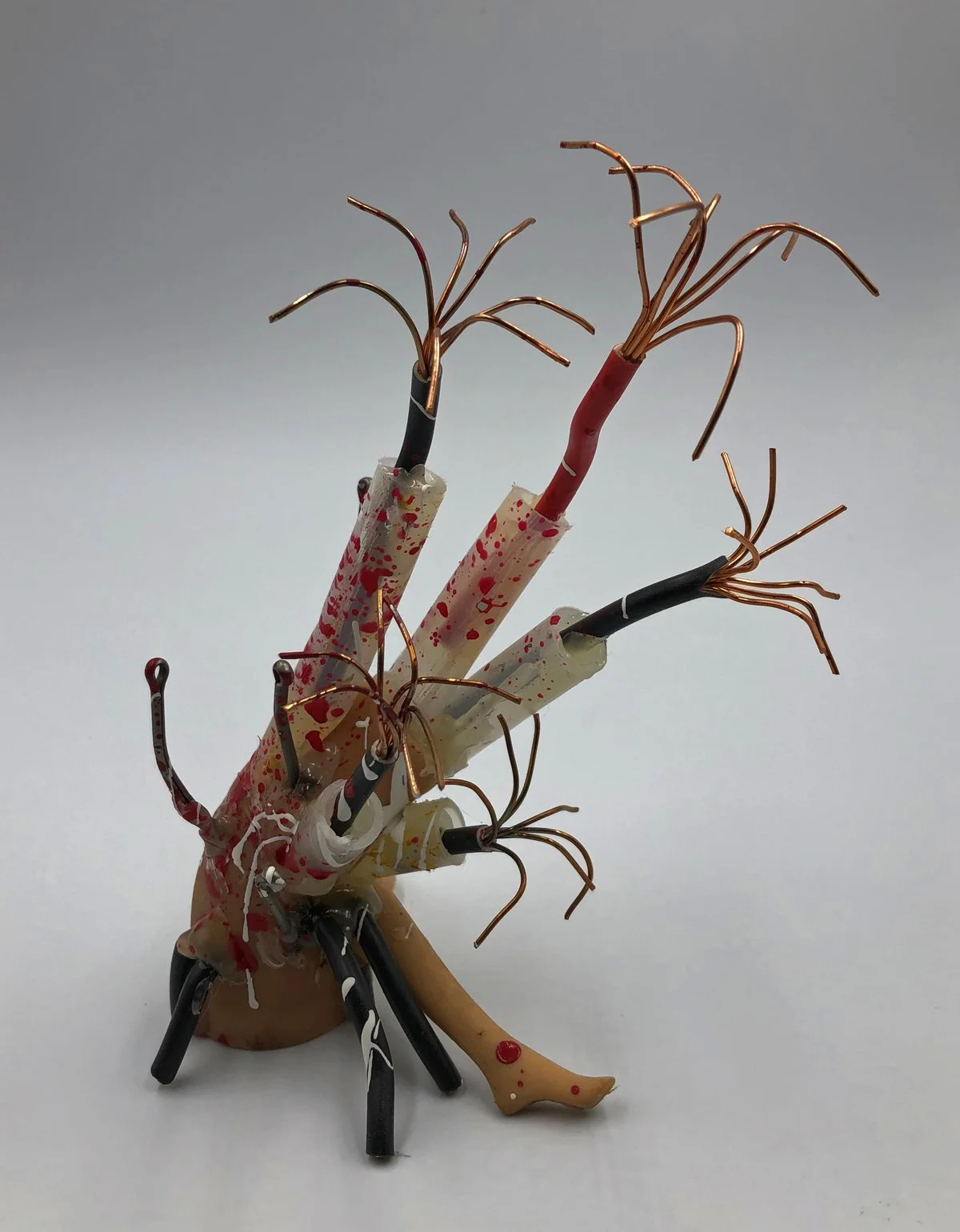 Plastic Pelagic II,                                                plastic, wire, found objects,
20 x 20 x 15cm