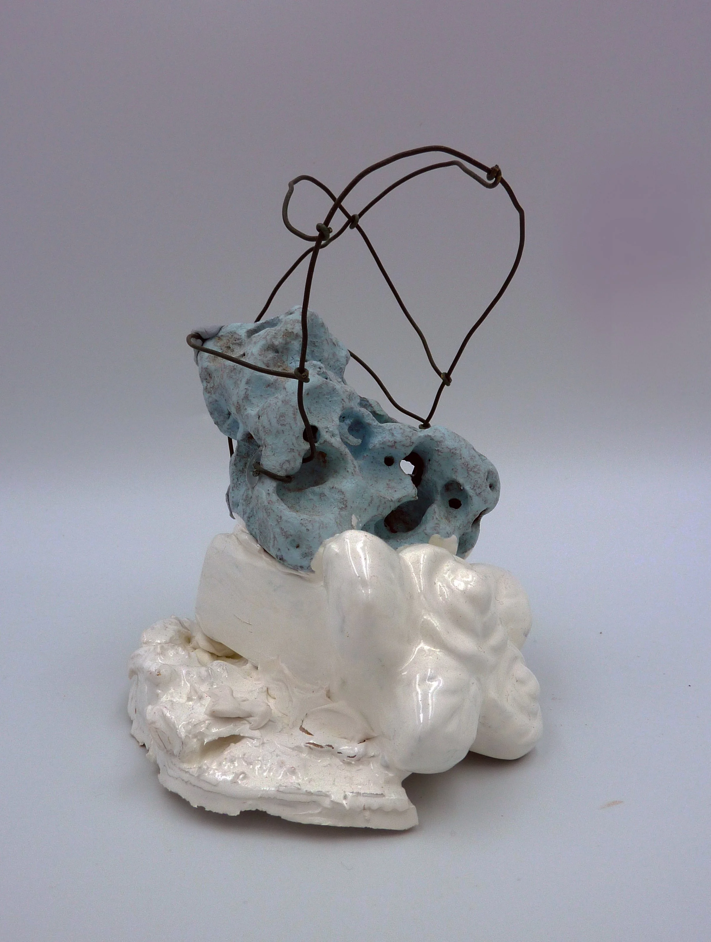 New Work VI, ceramic, wire, found objects, 15 x 10 x 10cm
