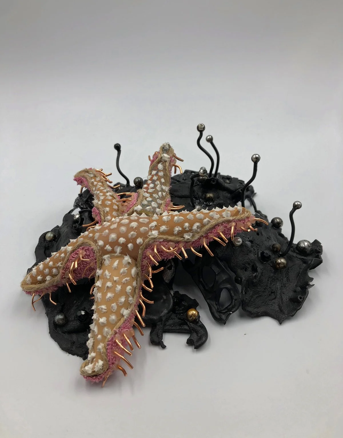 Plastic Pelagic XIII, plastic, wire, fabric, found objects,
15 x 25 x 25cm