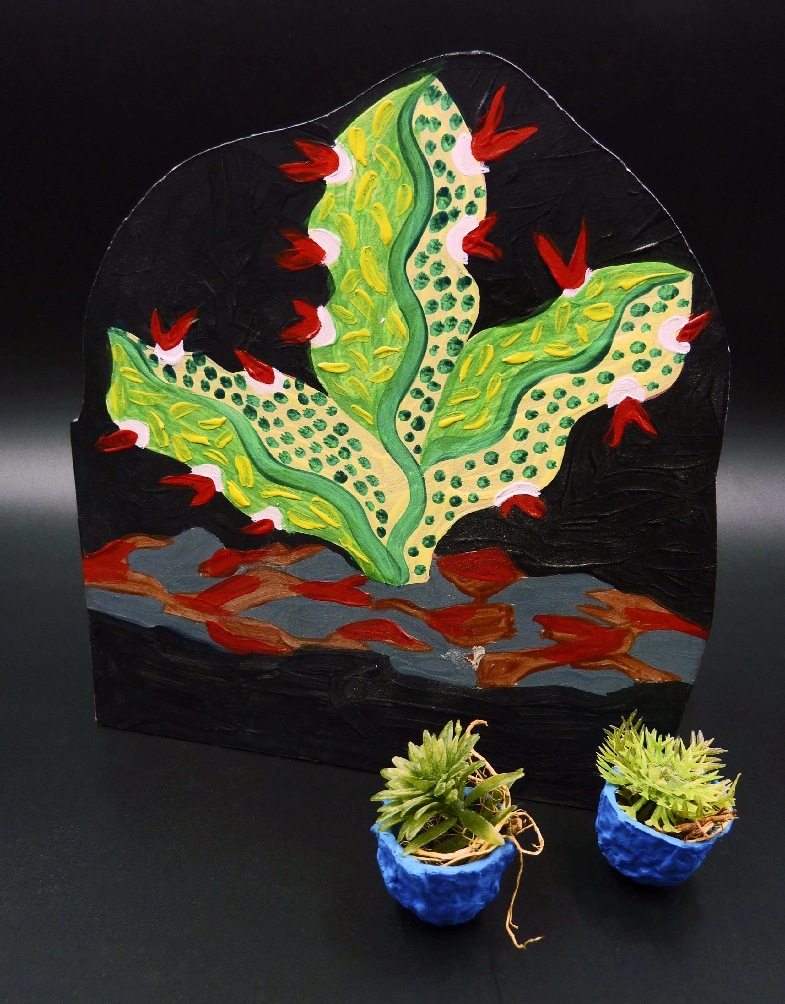 Tilth IV, card, found objects, 15 x 15 x 5cm