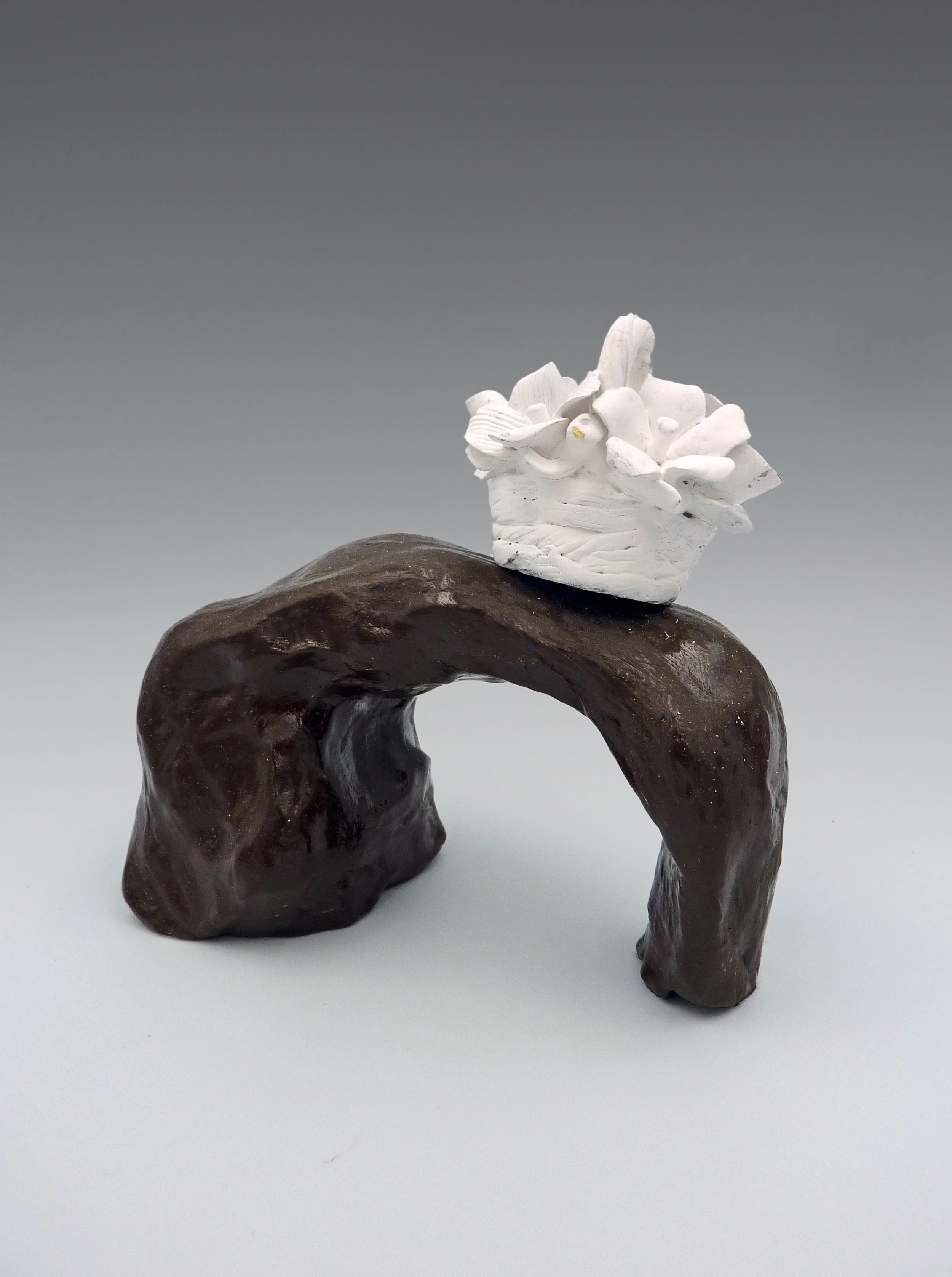 New Work XIV, clay, found objects, 15 x 20 x 10cm