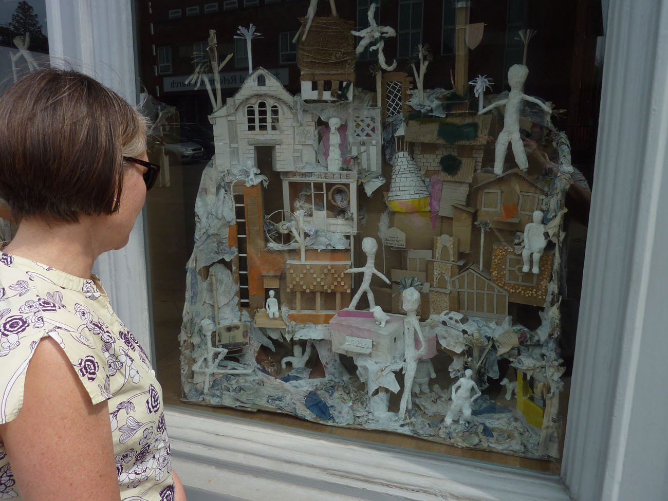 Presepe (detail), card, clay, plaster, found objects,  100 x 110 x 35cm