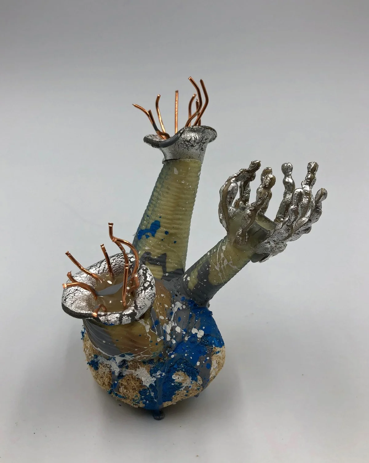 Plastic Pelagic IX, plastic, clay, wire, found objects,
20 x 15 x 10cm