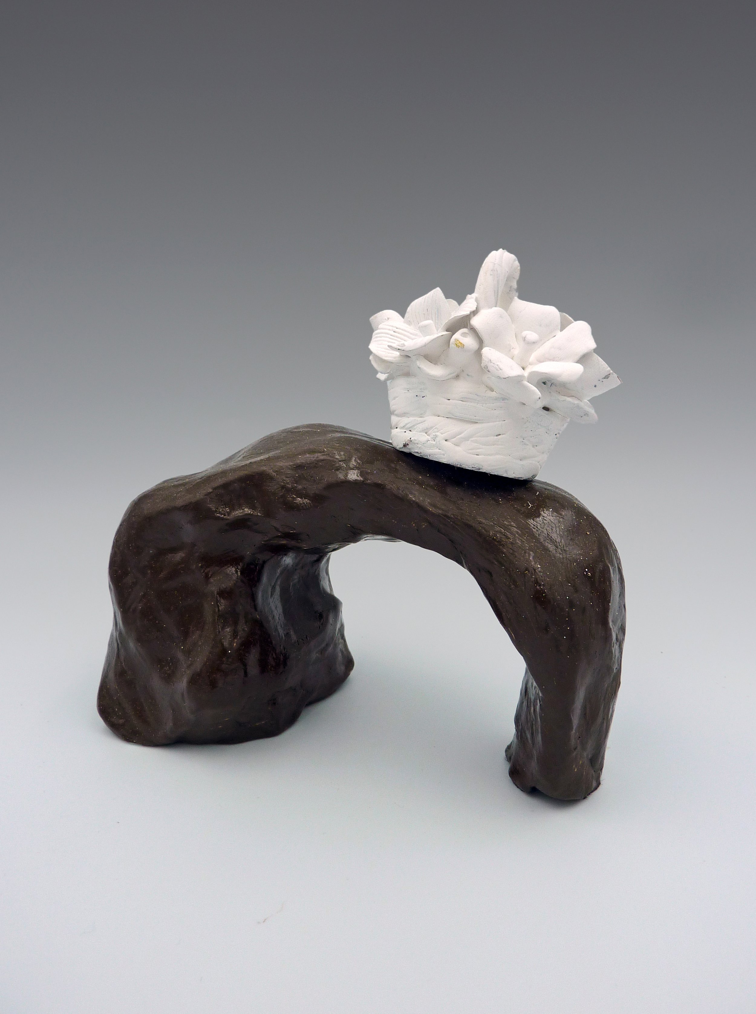 New Work XIV, clay, found objects, 15 x 20 x 10cm