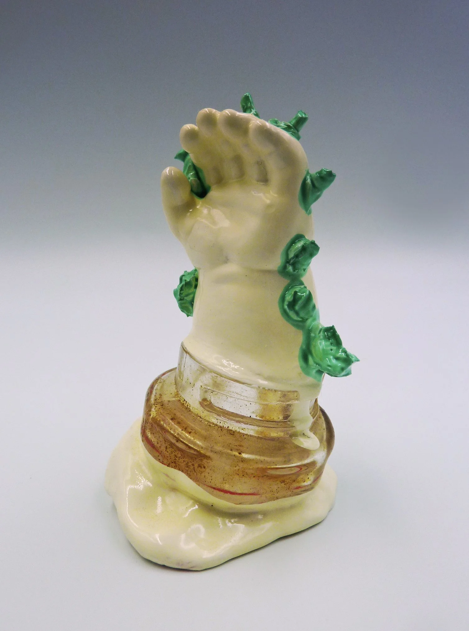 New Work X, plastic, clay, glass, found objects, 15 x 10 x 10cm