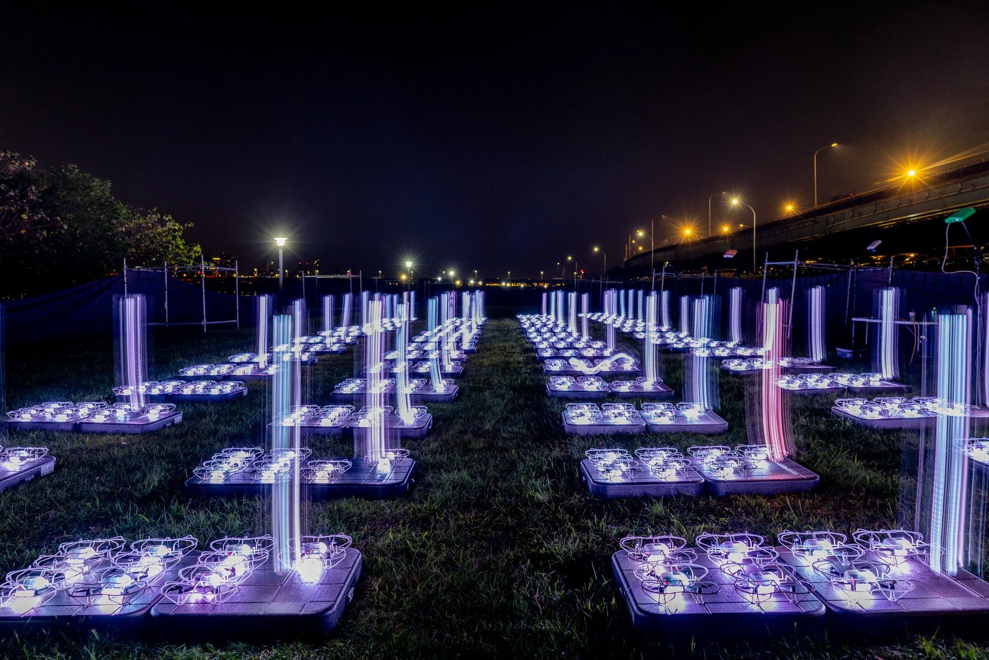 LED light installation created for the Project Hail Mary activation experience in Taipei.