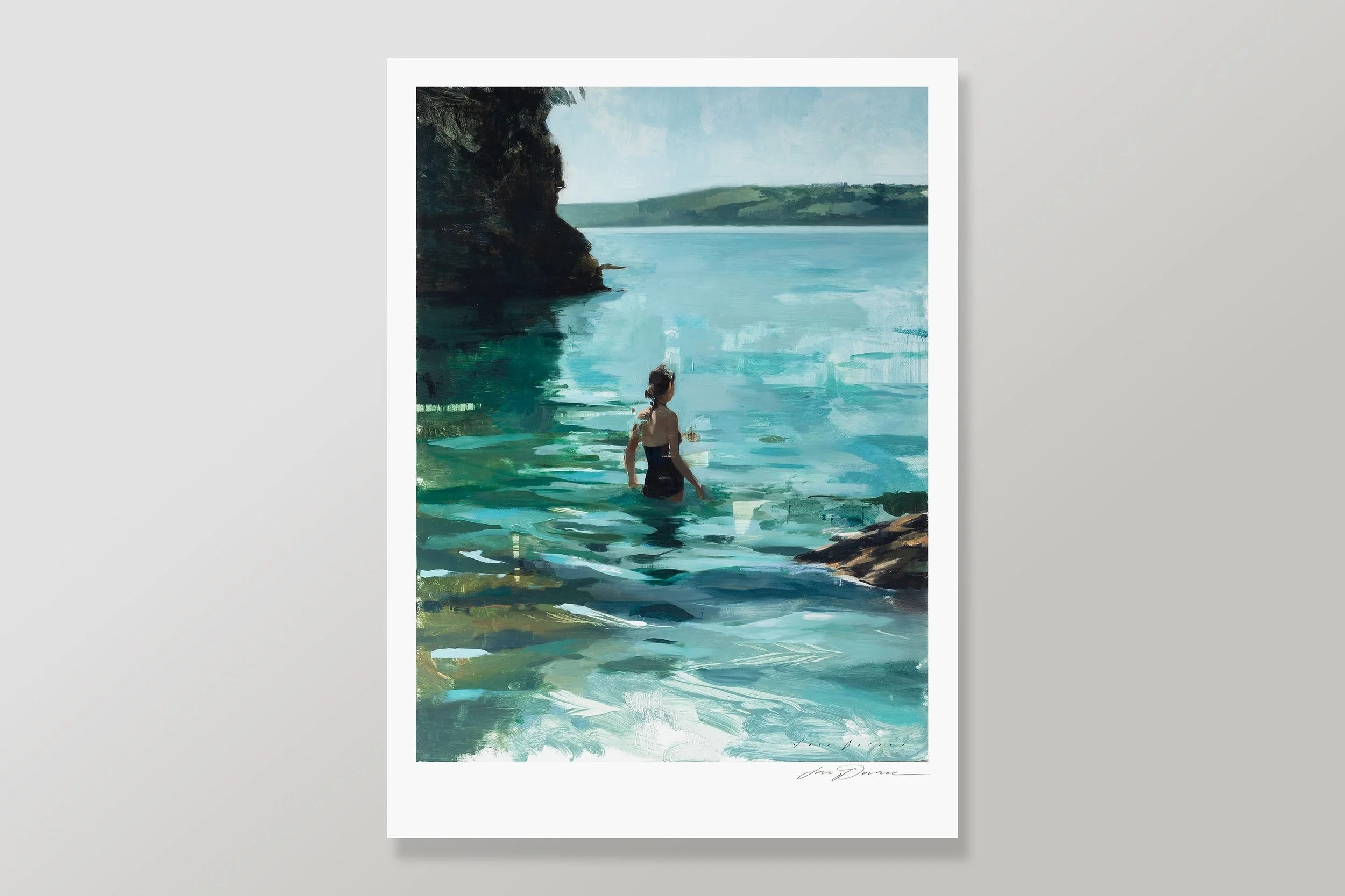  Morning Swimmer No.6  
 Fine art print on museum quality cotton paper.
 Each print is hand-signed and titled by the artist.
  Image Size: 37cm x 27.5cm &nbsp; Framed size Size: 55.5cm x 44 cm
