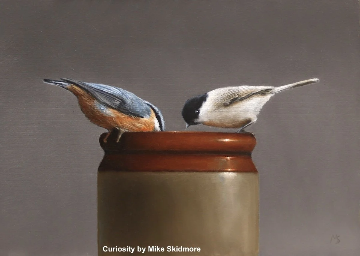  Curiosity &nbsp;&nbsp;(Sold)
 Oil on canvas board in black frame
 Painting Size: 24cm x 30cm
 Framed Size: 35cm x 40cm
