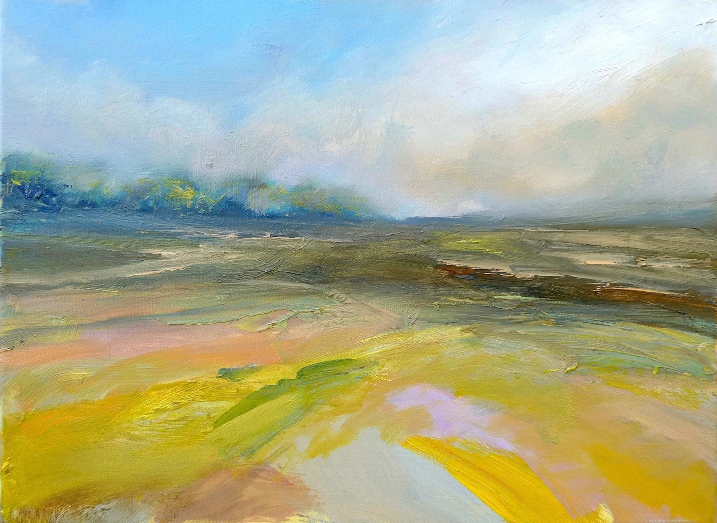  A Sense of Summer 
 Oil on Canvas
 Painting Size:30 x 40cm
 Framed Size: 45 x 55 x 4.5cm
 £975
