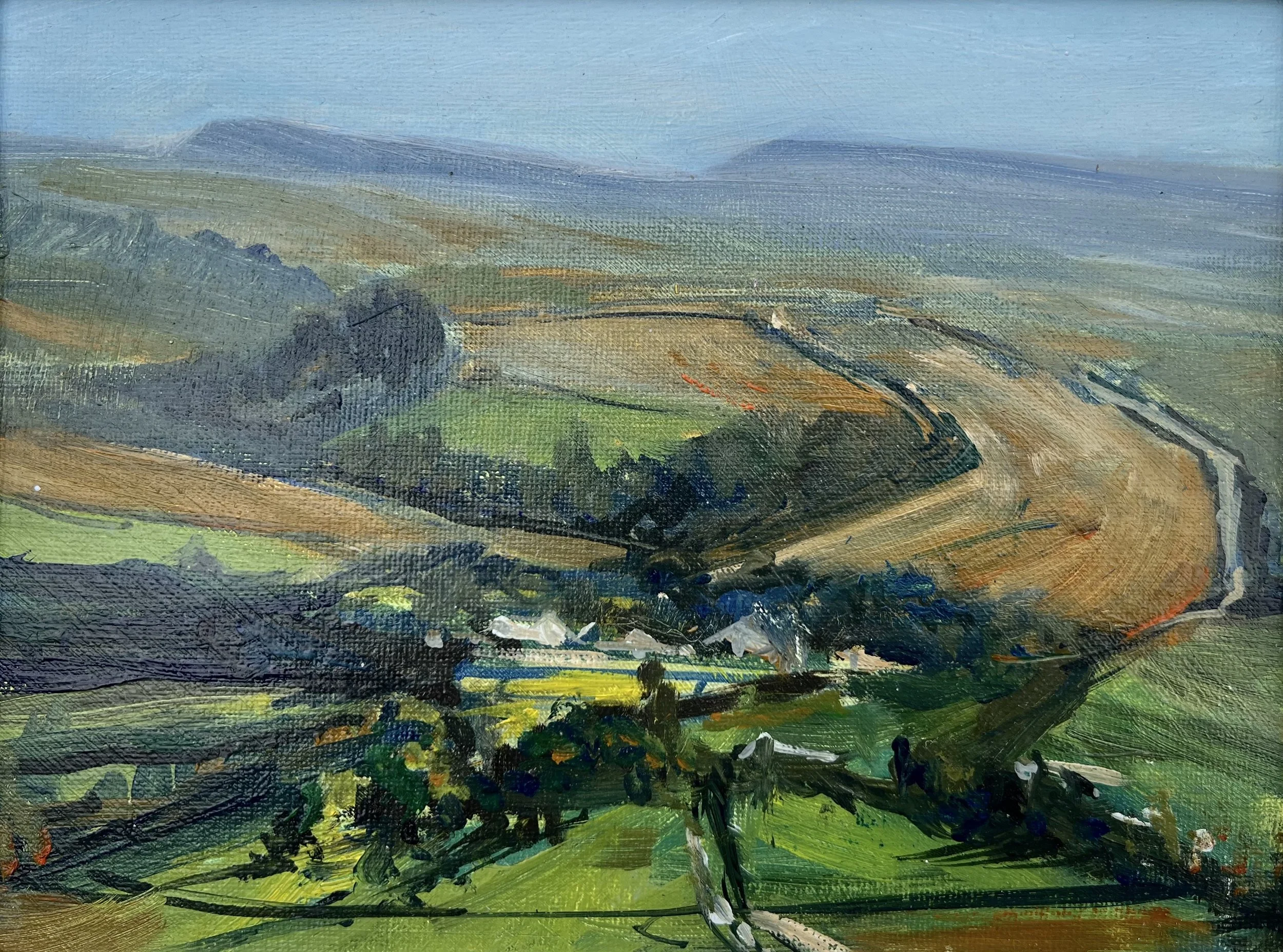  Out Early 
 Oil on Canvas Board
 Painting Size: 18 x 24cm
 Framed Size: 33 x 39 x 4.5cm
 £585