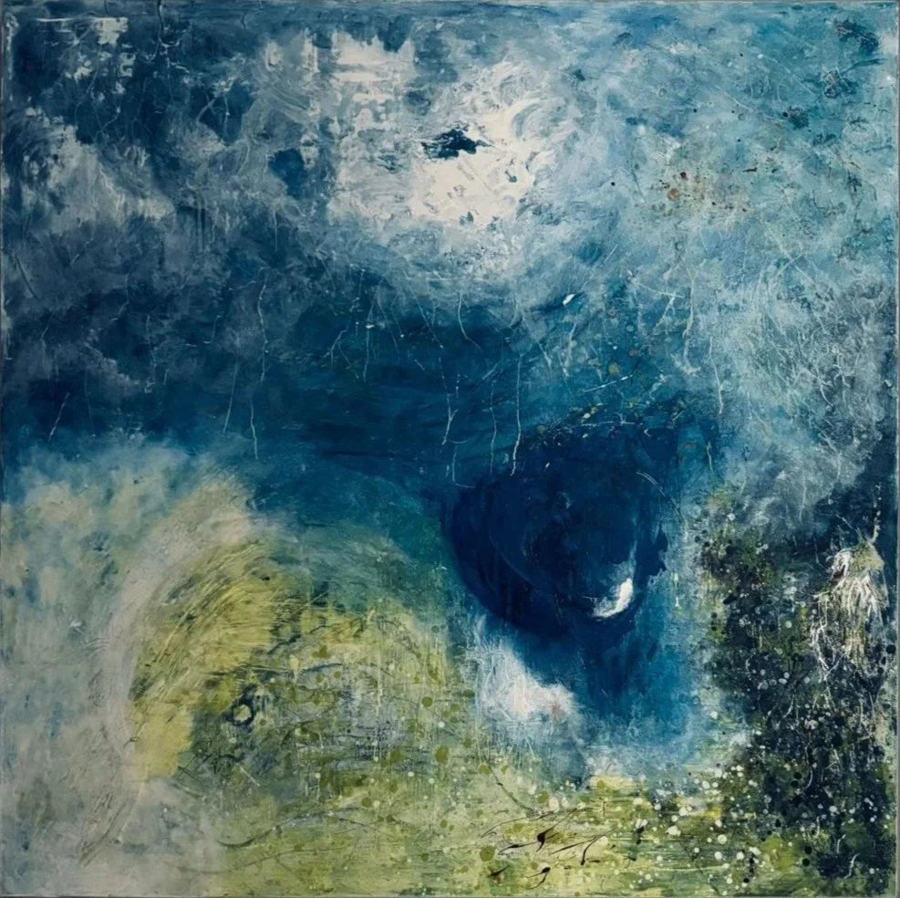   Pwll-y-wrach Nature Reserve  
 £400
 Jennifer Bowden
 Acrylic on Board
 Framed Size: 45cm x 45cm x 3cm