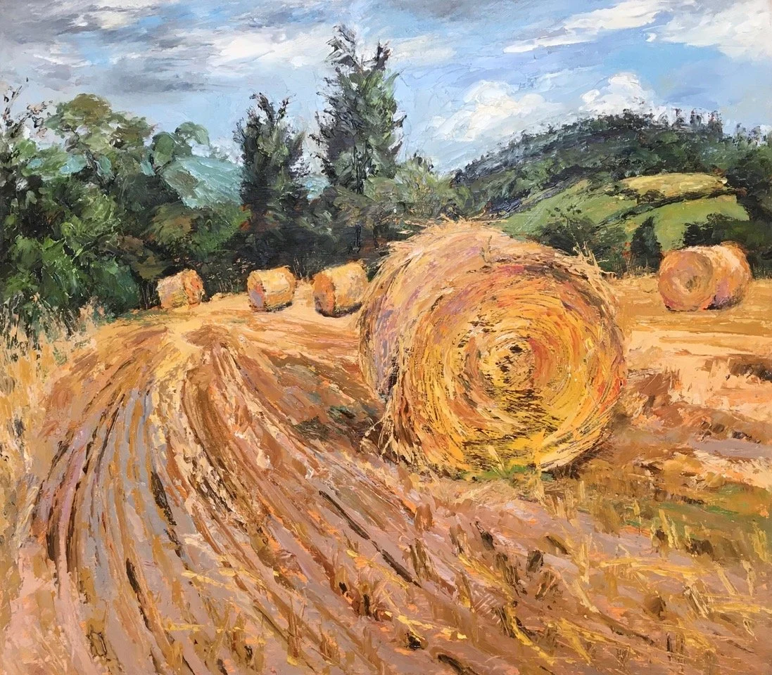  Evanjobb 2  - Oil on Panel
 Painting: 35.56 cm x  40.64cm
 Framed: 37.56 x 42.64cm      