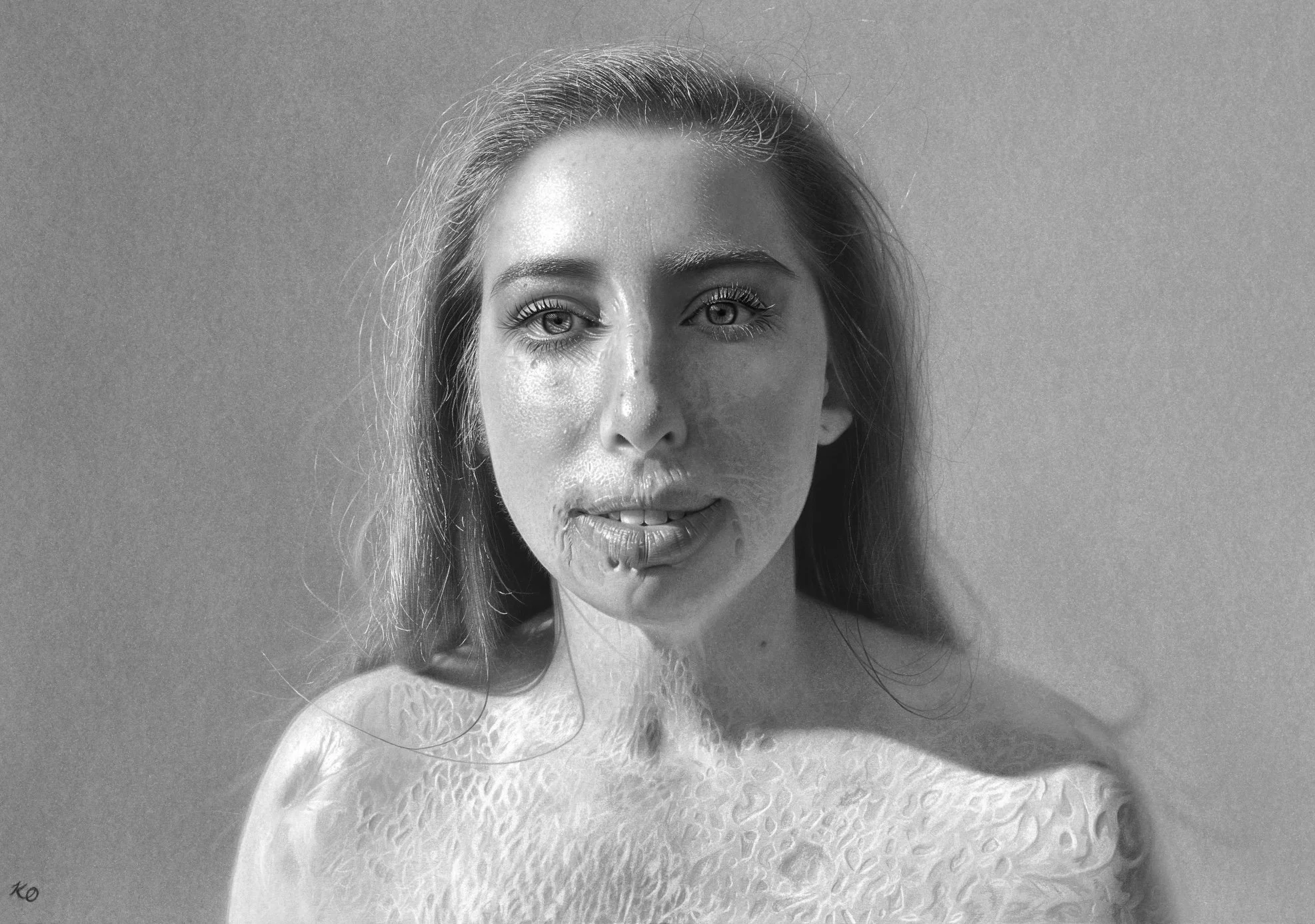  Catrin Pugh  - Drawing Awareness Burn Survivor  Limited Edition Giclee Fine Art Print on Hahnemühle Paper. 
 Signed and numbered by Kelvin Okafor & Catrin Pugh.  Number 5 of 100
 Twenty-five percent of the sale of each print goes directly to the Kat