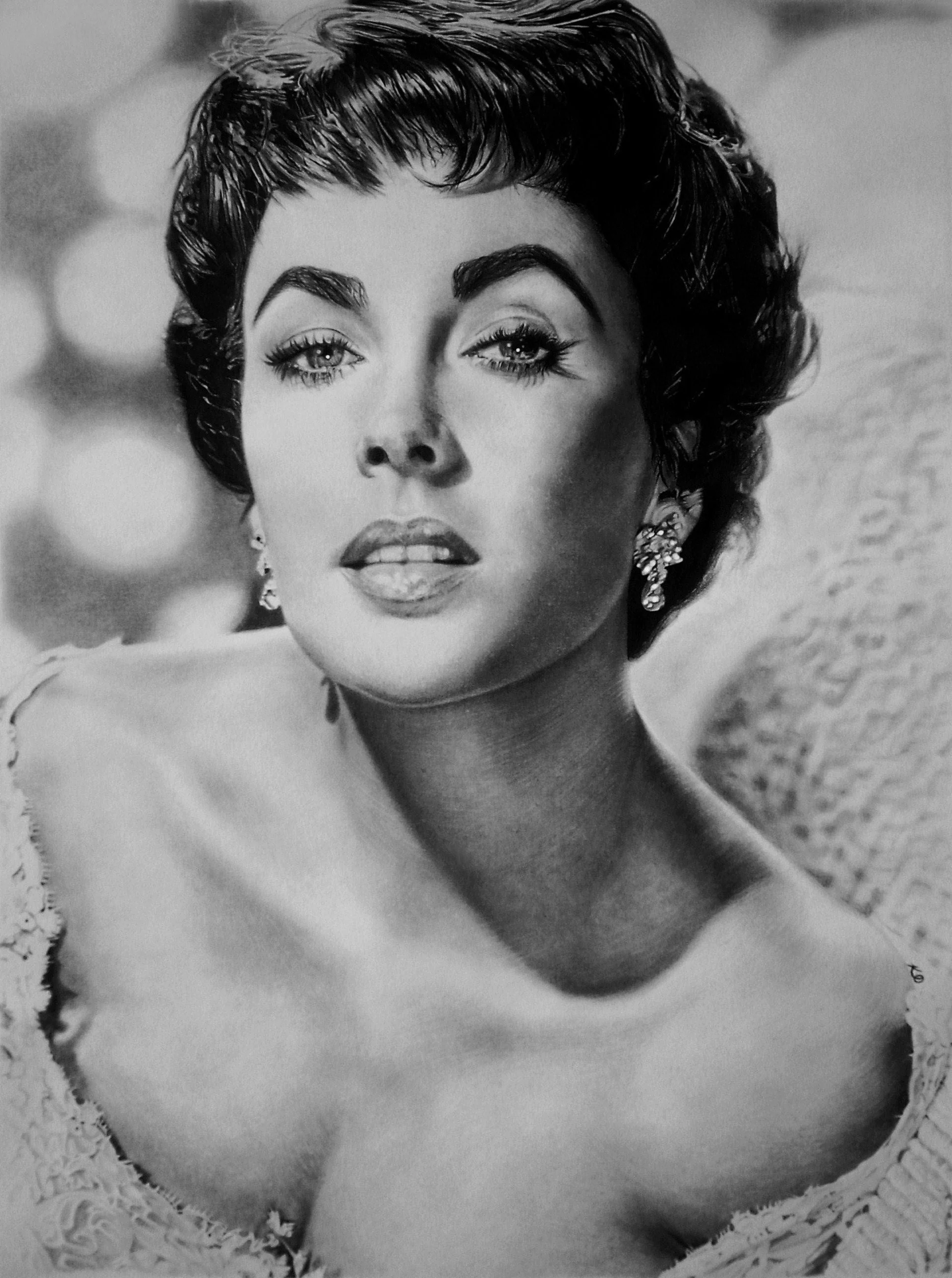  Elizabeth Taylor   -  September 2013  Signed Limited Edition Giclee Fine Art Print on Hahnemühle Paper. 
  Number 2 of 5 Artist Proof
  Image Size: 60cm x 43cm  Paper Size: 82cm x 64 cm