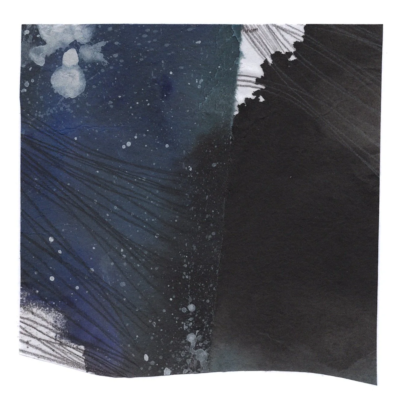  Darkness  Signed Framed Collage #30 Framed Size: 16.2cm x 16.2cm x 6