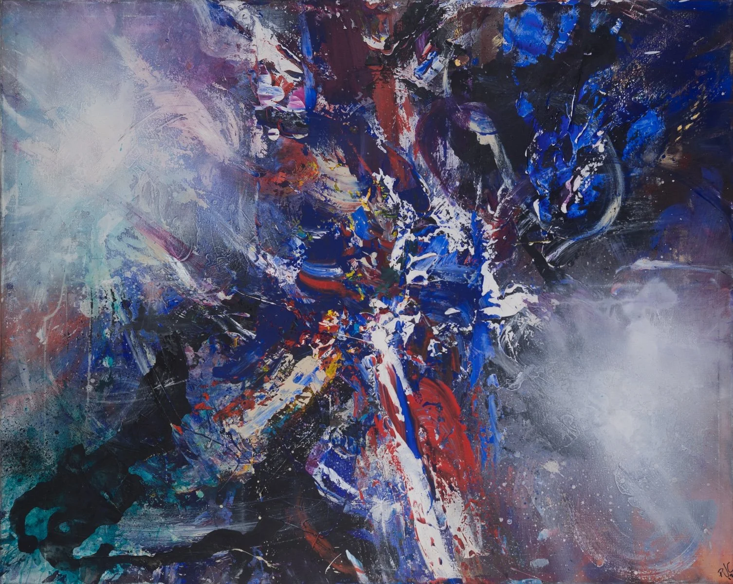  Appearance 
 Acrylic on Canvas in Black Floating Frame
 Painting Size: 101.5 x 126.5cm
 Framed Size: 103 x 128 x 3.5cm
  £2,350