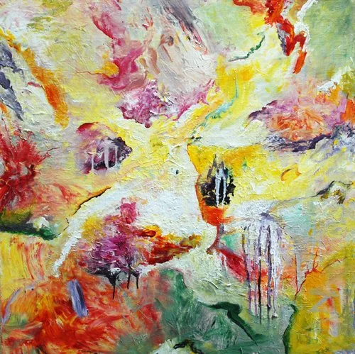  Sweet Delusions of My Mind  Acrylic on Box Canvas Painting Size: 102cm x 102cm x 3.5cm